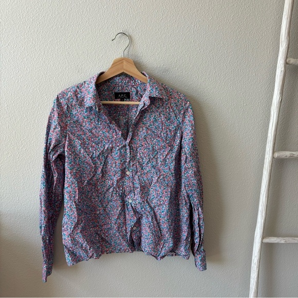 A.P.C. Multicolor Floral Button-Up Shirt - Picture 1 of 3